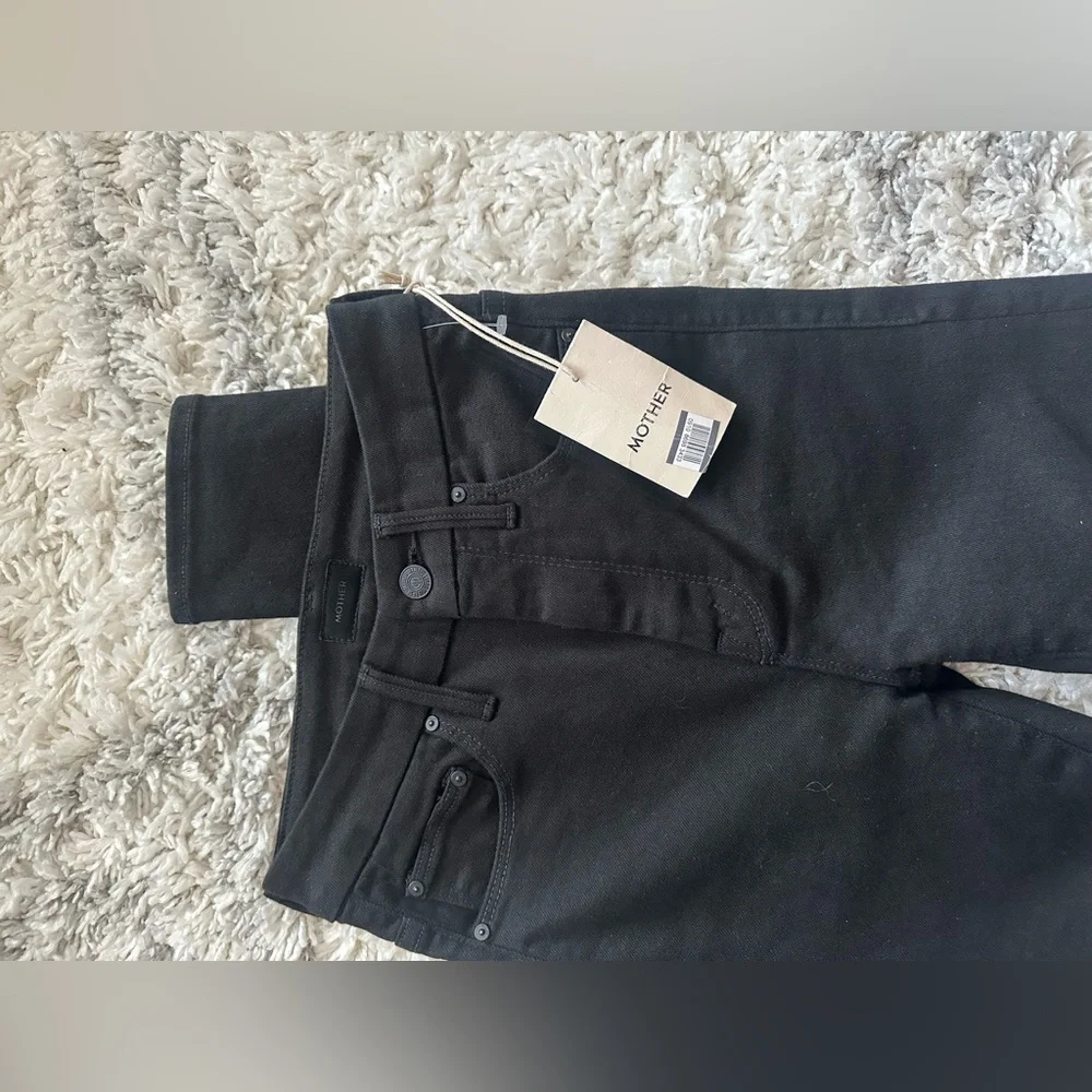 Mother High Waisted Looker skimp jeans black size 23 - Picture 5 of 8
